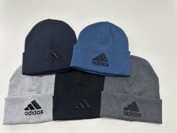 Шапка дитяча "Adidas" рубчик (р: 54-56) мікс кольорів, упаковка 5 шт. №373492
