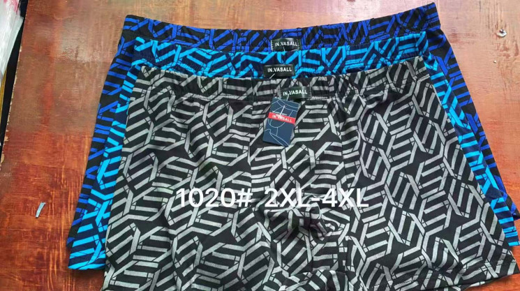 Труси чоловічі, бавовна, м.1020 (розмір: XL-4XL), мікс кольорів, в упаковці 24 шт. №326840 - Lilu 230/237