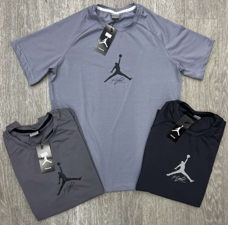 Футболка чоловіча Jordan "309" кулір, пеньє (р: М-3XL) 3 кольори, в упаковці 5 шт. №383165 - Spider