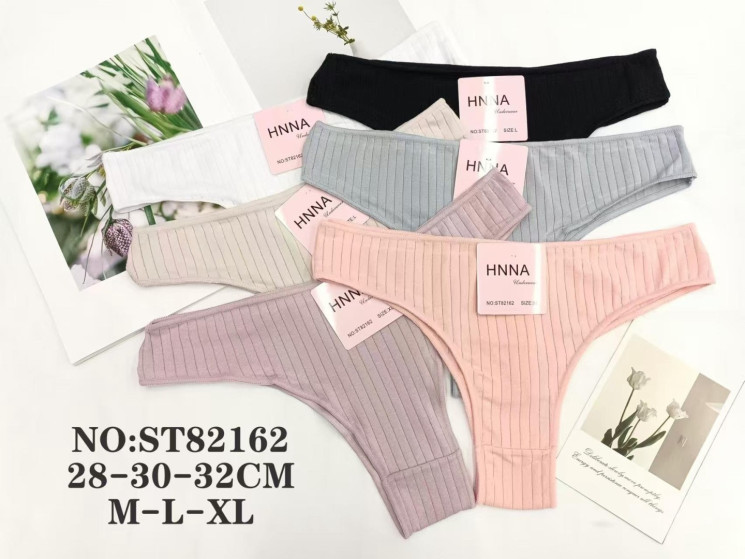 Труси жіночі, котон, м.ST82162 ( розмір: M-XL ), мікс кольорів, в упаковці 12 штук №333514 - VanKiey 434