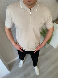 Футболка No Brand р M-2XL Чоловіча Polo S2832 beige