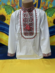 Вишиванка дитяча, паплін (розміри: зріст 122-152 ), в упаковці 6 штук №317229
