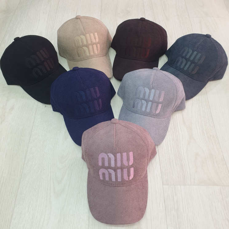 Кепка жіноча "Miu miu" котон (р: 56-58) мікс кольорів, в упаковці 5 шт. №382686 - Ventil SE 939