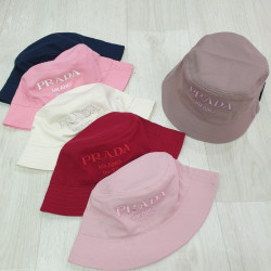 Панама жіноча "Prada" котон (р: 56-58) мікс кольорів, в упаковці 5 шт. №383363