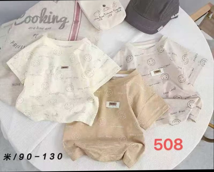Футболка дитяча "508" (р: 90-130см) 3 кольори, в упаковці 5 шт. №369798 - Evand