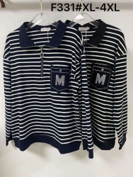 Светр жіночий, трикотаж, м.F331 (р. XL-4XL ), 2 кольори, в упаковці 4 штуки №332003