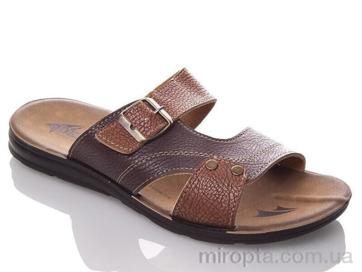 Шльопанці M6834 brown-camel р: 40-45, в упаковці: 6 пар, купити тільки гуртом - 1079060