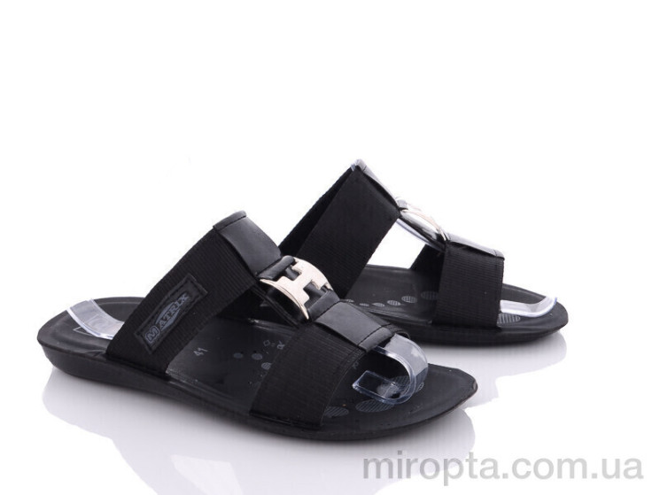 Шльопанці Ш2-9T black р: 41-45, в упаковці: 12 пар, купити тільки гуртом - 819859