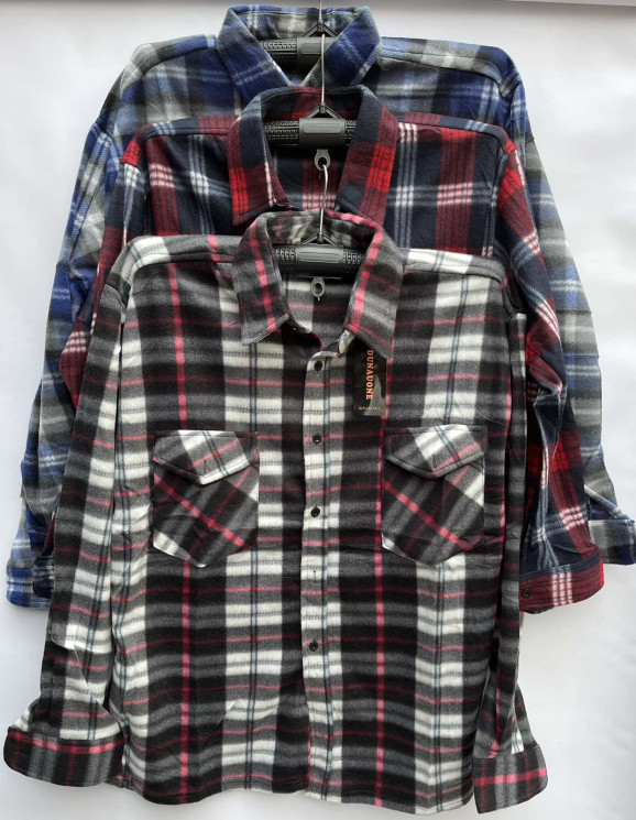 Сорочка чоловіча байка (p. L-4XL) різні кольори, в упаковці 5 штук №154009 - Mixmoda Bg 5255