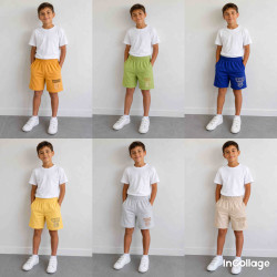 Шорти дитячі, трикотаж (р: 8-12 років) 6 кольорів, в упаковці 5 шт. №384716