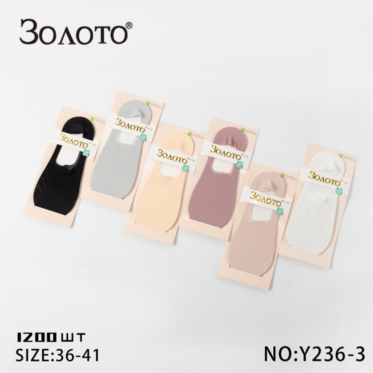 Жіночі сліди, бавовна, м.Y236-3 (р. 37-41), мікс кольорів, в упаковці 12 пар №328159 - Chiny 2598