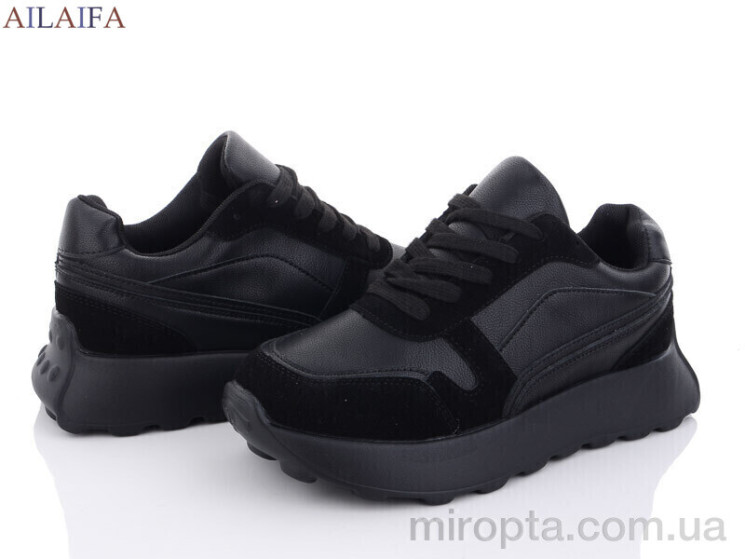 Кросівки 2399 all black піна р: 36-41, в упаковці: 6 пар, купити тільки гуртом - 856560
