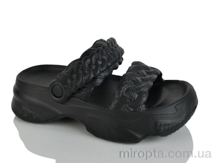 Босоніжки 7009 black р: 35-41, в упаковці: 6 пар, купити тільки гуртом - 1168815