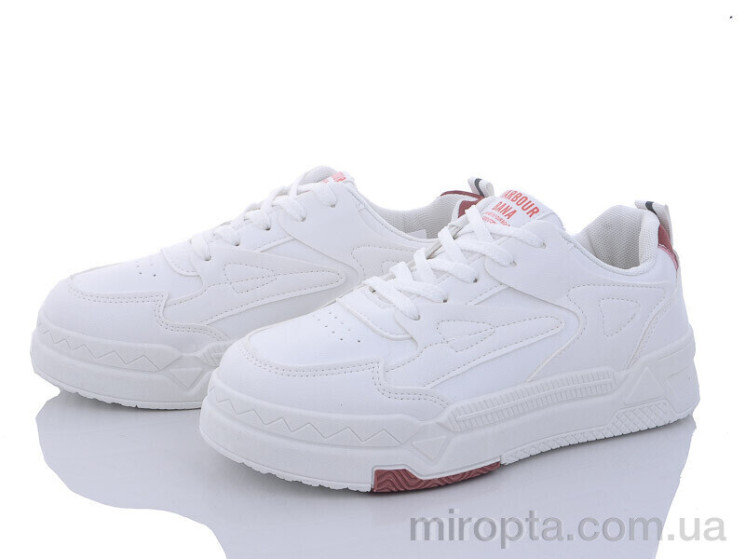 Кросівки 45-96 white-red р: 36-41, в упаковці: 8 пар, купити тільки гуртом - 868939