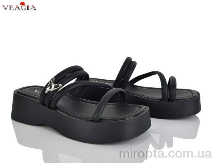 Шльопанці N6 black р: 36-40, в упаковці: 8 пар, купити тільки гуртом - 1161640