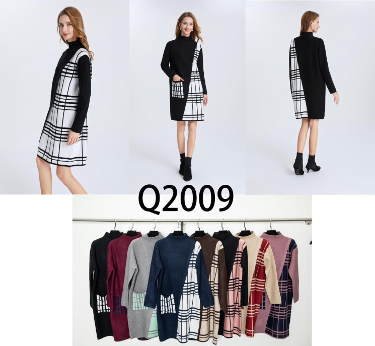 Сукня жіноча "Q2009" кашемір (р: 50-56) мікс кольорів, в упаковці 5 шт. №378101 - Kama