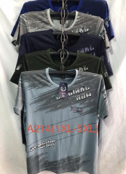Футболка чоловіча "А214" трикотаж (р: XL-5XL) мікс кольорів, в упаковці 5 шт. №383488