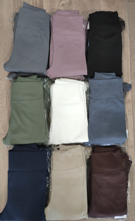 Лосини жіночі "Rewco" рубчик на флісі (р: S,M,М,L,L,XL) 9 кольорів, в упаковці 6 шт. №362570 - Milly SE1007,1006