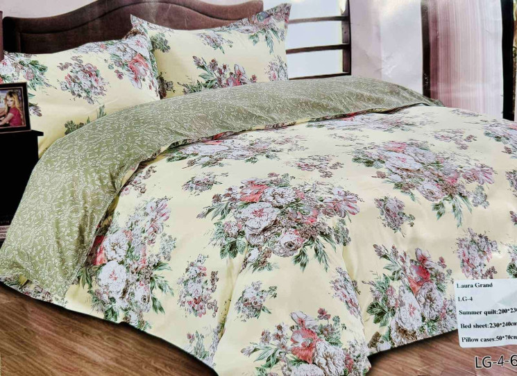 Комплект постільної білизни Laura Grand, сатин (р: євро стандарт) №358743 - Textil HR1970