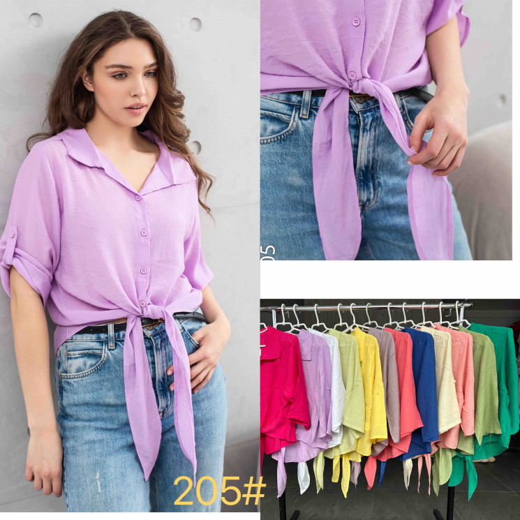 Блузка жіноча, м.205, (Розмір: XL-4XL), 12 кольорів,в упаковці 4 штуки, №750936 - Coolme WE3111