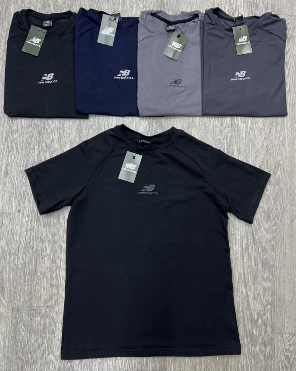 Футболка чоловіча New Balance "309" кулір, пеньє (р: М-3XL) 4 кольори, в упаковці 5 шт. №383167 - Spider