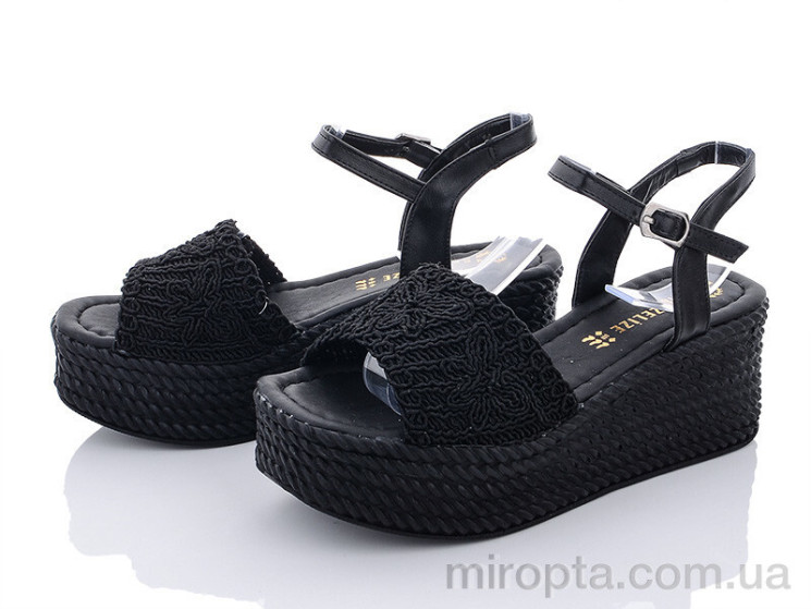 Босоніжки 15003 black р: 36-40, в упаковці: 8 пар, купити тільки гуртом - 647329
