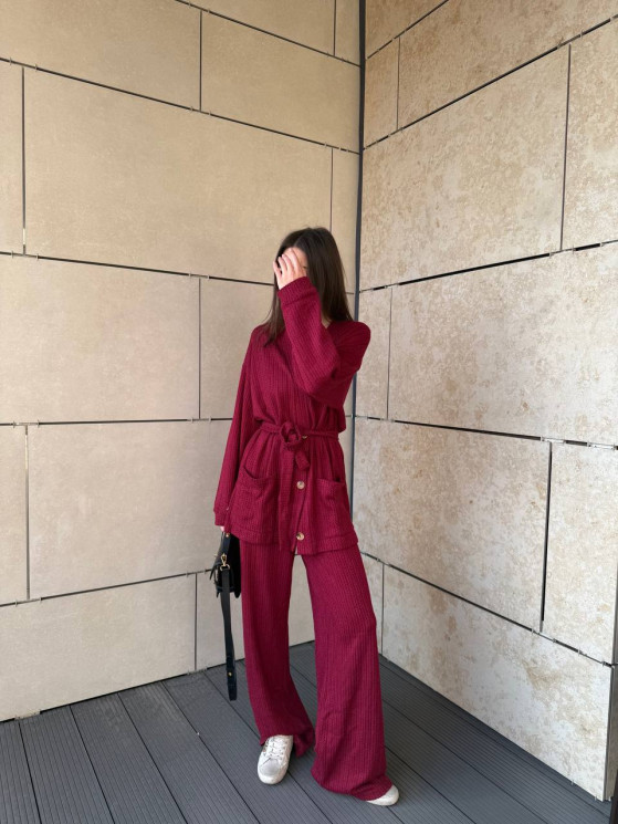 Костюм жіночий (кардиган + штани), вʼязка м. 290 (р. onesize) №403582 - HoneyShop AV872 (n) мод. 290