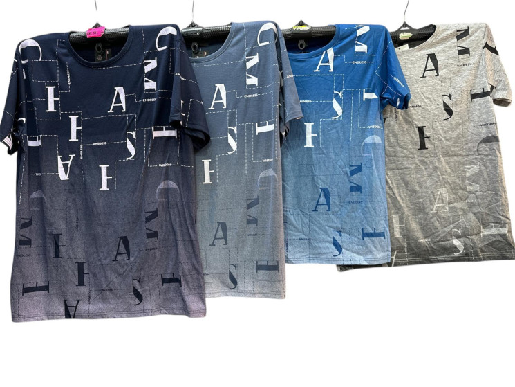 Футболка чоловіча, трикотаж, м.16А (розмір: XL-3XL ), мікс кольорів, в упаковці 5 штук №341653 - Vanda SE1013