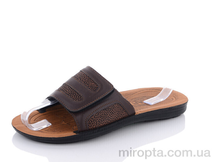 Шльопанці 1005Ш brown р: 41-45, в упаковці: 12 пар, купити тільки гуртом - 822325