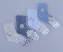 Шкарпетки дитячі, бавовна, м. 0085 (Розмір: 0, 1, 3  років), мікс кольорів, в упаковці 12 шт. №346333