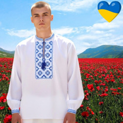 Вишиванка чоловіча, паплін (р: S-3XL) в упаковці 6 шт. №386920