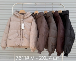 Куртка жіноча, плащівка, синтепон, м.7611 (розмір: M-XXL ), 5 кольорів, в упаковці 4 штуки №346754