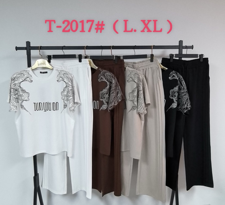 Костюм жіночий котон м.Т-2017 (Розмір:L-XL) 4 кольора в упаковці 10 штук №760779 - Saint Zel3317