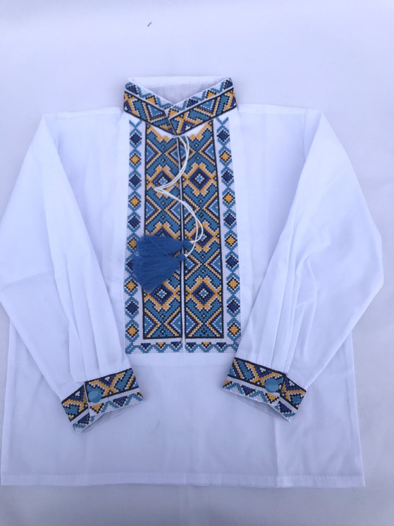 Вишиванка дитяча, паплін (розміри: 3-5 років ), в упаковці 5 штук №316688 - Delux 909
