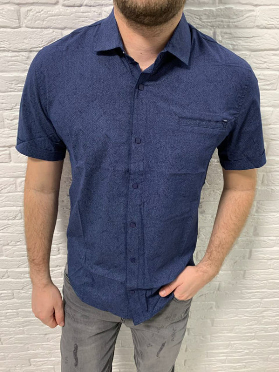 Сорочка No Brand р 3XL-6XL Чоловіча Батал S1303 navy - NikNumbers SE1041-1042