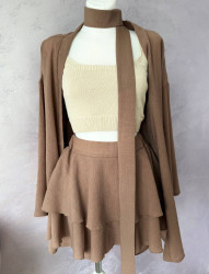 Костюм жіночий, віскоза+жатка, м. 1636 (р: S-M-L) №711511
