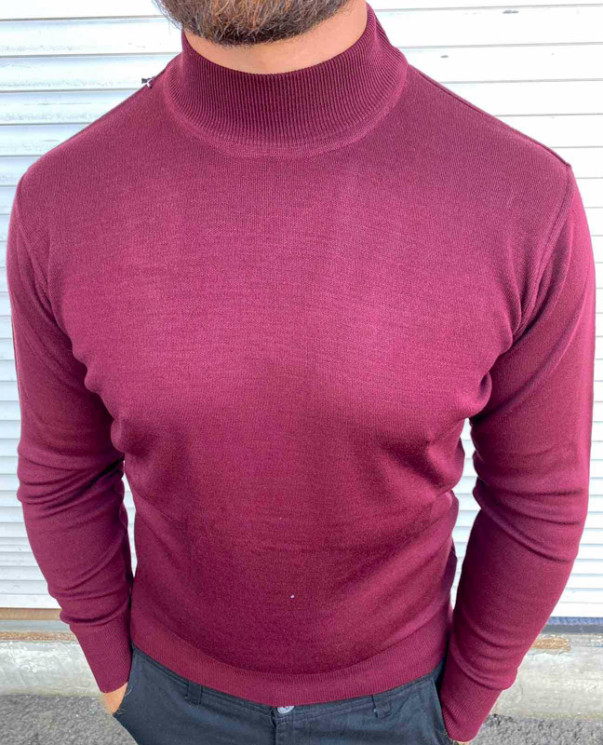 Светр Devir р M-2XL Чоловічий S2175 wine - NikNumbers SE1041-1042