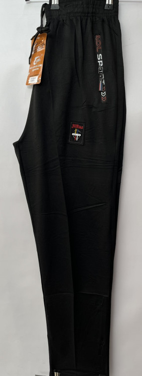 Спортивні штани чоловічі (чорні), p.XL-5XL, "105" в упаковці 5 або 10 штук №811611 - Mixmoda Bg5255