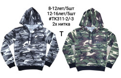 Дитячий батник "ТК311-2/-3" двохнитка (12-16 років) 2 кольори 5 шт в уп. №150590