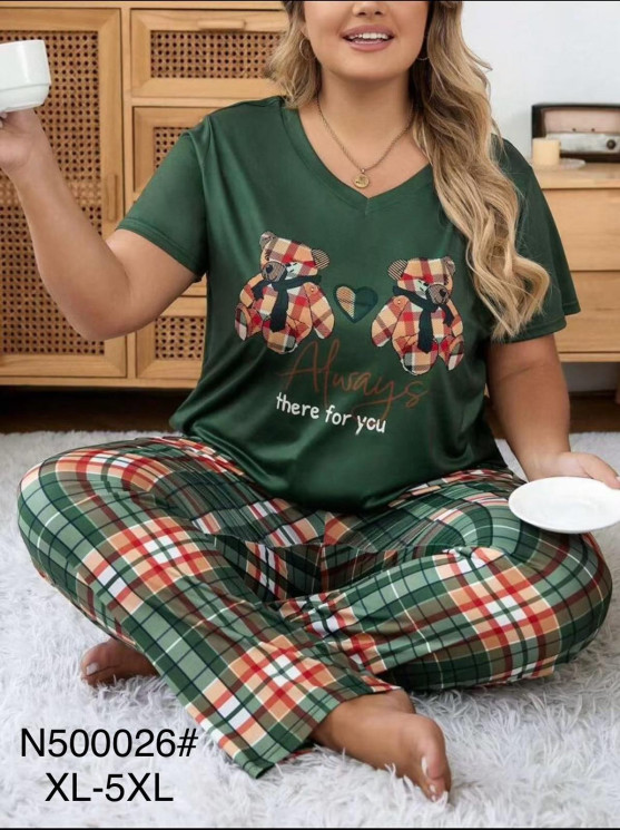 Піжама жіноча "500026" бамбук (р: XL,2XL,3XL,4XL,5XL) в упаковці 5 шт. №371966 - Mixmoda SER1772