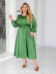 Сукня жіноча з поясом, фактурний шовк люкс м. 669 (р: 58-60, 62-64) №821440