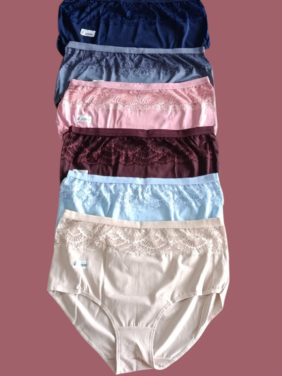 Труси жіночі, комбінований (р. 6XL ), мікс кольорів, в упаковці 12 шт. №343649 - Karahan HR1930