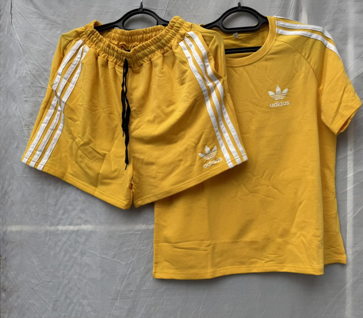Спортивний костюм жіночий,  шорти та футболка  Adidas  (р: 42-50)   в упаковці 5 штук  №751894 - Dakota