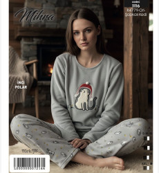 Піжама жіноча, фліс, м.11116 (р. S/M-2XL ), в упаковці 4 штуки №348040