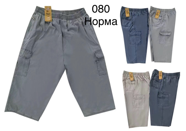 Бриджі чоловічі "080" льон (р: 48-56) 4 кольори, в упаковці 5 шт. №383137 - Kelly ZL407