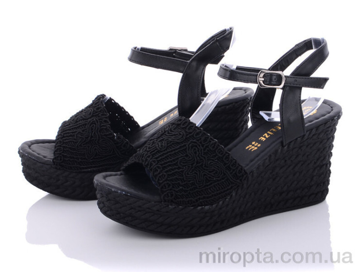 Босоніжки 15004 black р: 36-40, в упаковці: 8 пар, купити тільки гуртом - 647817