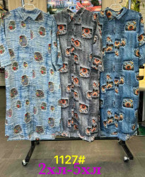 Сукня жіноча "1127" штапель (р: 2XL-5XL) 3 кольори, в упаковці 4 шт. №384266