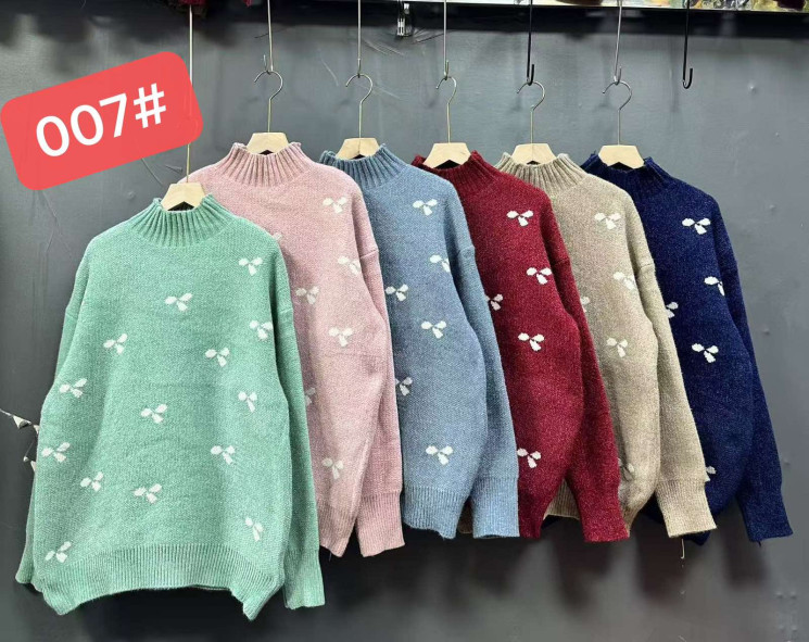 Светр жіночий кашемір м.007 (р.50-54) мікс кольорів в упаковці 5 штук №759051 - Cute WE3128