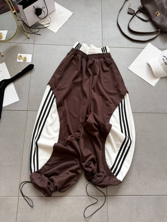 Штани жіночі OVERSIZE, низ на затяжках, двонитка м. 1881 (р: 42-50) №824338 - 