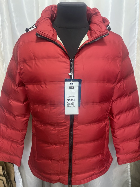 Куртка чоловіча плащівка"91032" (Розмір: L-4XL) червоного кол, в упаковці 5 штуки №300760 - Eiliya We1206